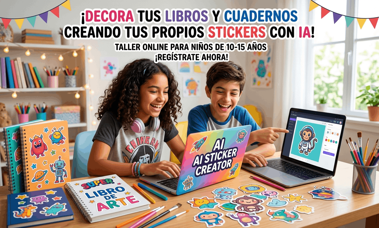 Taller Online Crea tus Propios Stickers con IA - Club365IT Taller Online Crea tus Propios Stickers con IA - Club365IT